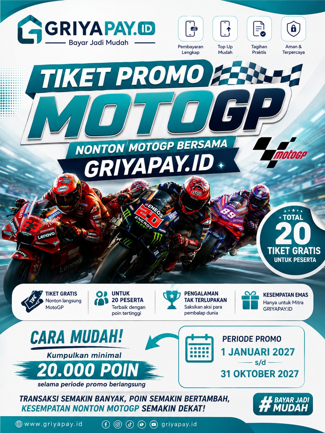Poster Promo Tiket MotoGP Griyapay
