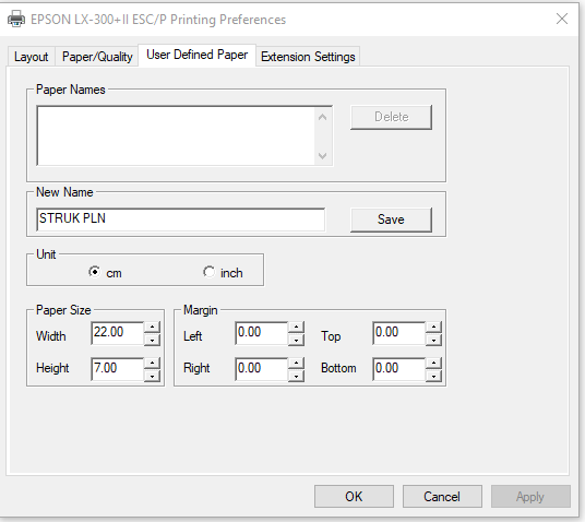 Epson LX300 Langkah 5